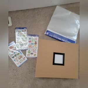 Scrap booking lot with stickers